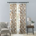 thumbnail image 1 of Ellis Cambridge Lined Jacquard Pinch Pleat Jacobean Floral Print Multicolor Drapery 2-Piece Curtain Panels, 48W x 84L, 1 of 3
