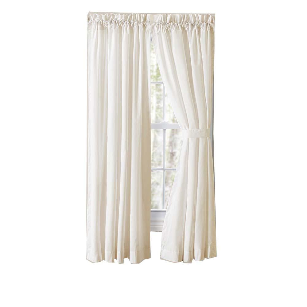 Ivory Light-Filtering Cotton Polyester Rod Pocket Curtains