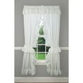 thumbnail image 1 of Ellis Curtain 2-Piece Ruffled Priscilla Window Curtain Panel Pair with ties - 80x72" Natural, 1 of 2