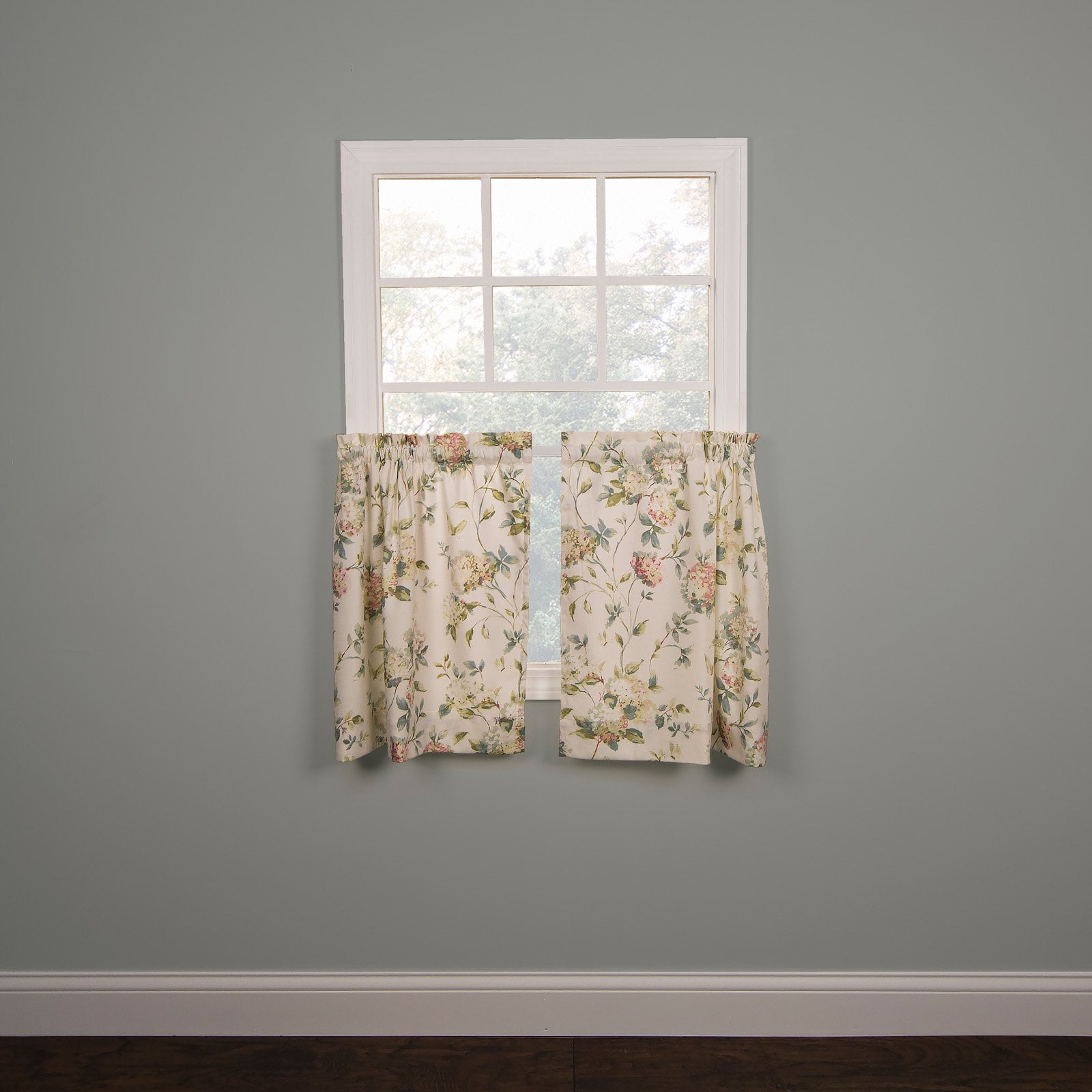 Abigail Floral Multi Cotton-Blend Room Darkening Window Curtains, Set of 2