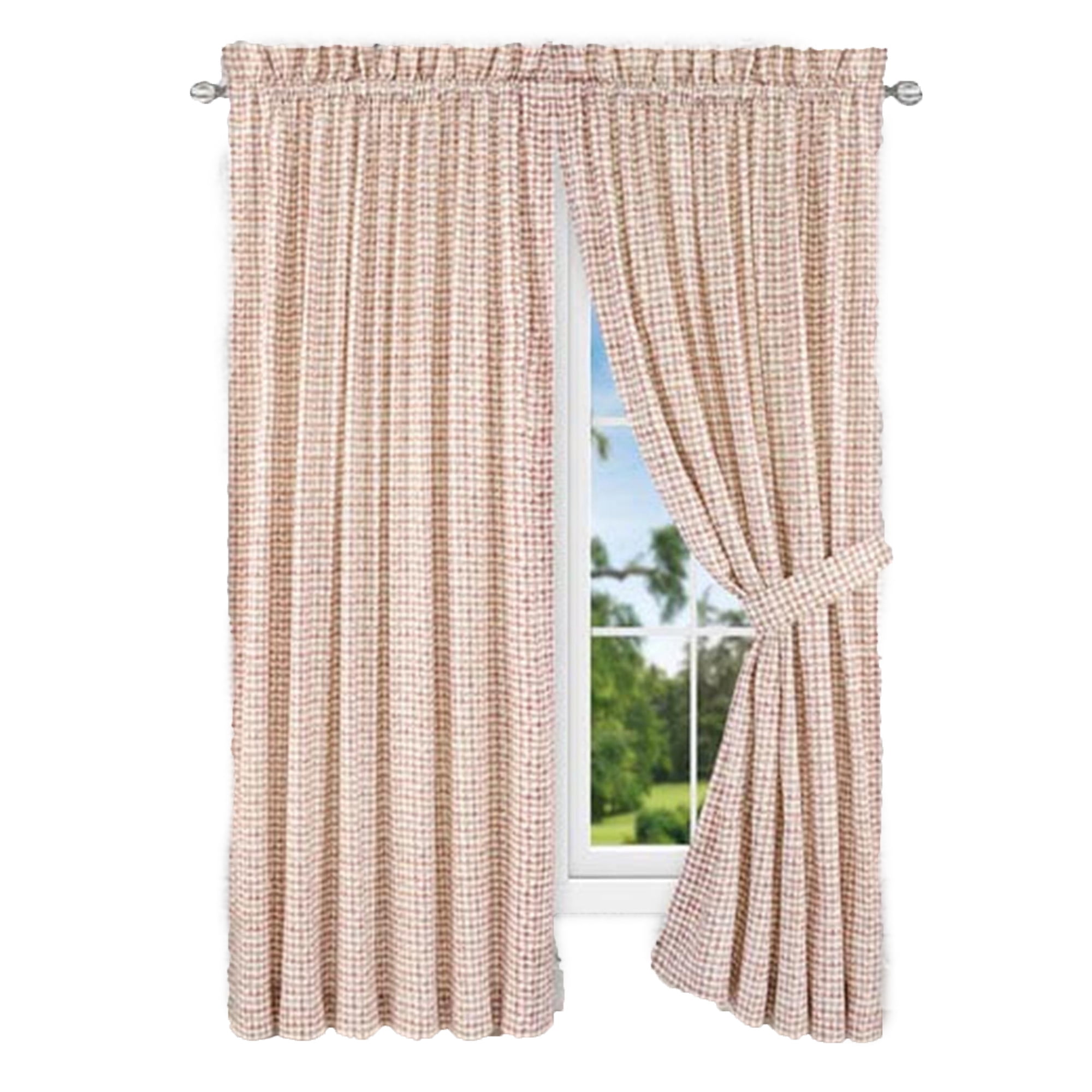 Clay Textured Cotton Room-Darkening Rod Pocket Curtain Panels
