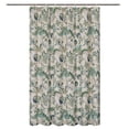 thumbnail image 1 of Ellis Curtain Brissac Classic Floral Design Button Holes Shower Curtain 70" x 72" Blue, 1 of 1