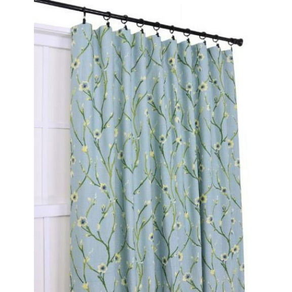 Ellis Curtain Cranwell Open Vine 50-Inch by 63-Inch 3-In-1 Tailored Panel, Blue