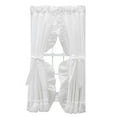 thumbnail image 1 of Ellis Curtain Madelyn Ruffled Victorian Priscillas 1.5" Rod Pocket Curtain Panel 100" x 63" White, 1 of 5