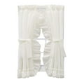 thumbnail image 1 of Ellis Curtain Madelyn Ruffled Victorian Priscillas 1.5" Rod Pocket Curtain Panel 100" x 72" Natural, 1 of 5