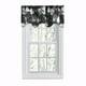thumbnail image 1 of Ellis Curtain Magnolia Lined Scallop 3" Rod Pocket Valances for Windows 50" x 16" Black, 1 of 4