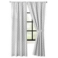 thumbnail image 1 of Ellis Curtain Manchester Window Treatment 3" Rod Pocket 100% Cotton Curtain Panel Pairs 100" x 84" Black, 1 of 5