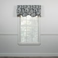 thumbnail image 1 of Ellis Curtain Meadow High Quality Room Darkening Solid Natural Color Lined Scallop Window Valance - 50 x15" Chrome, 1 of 2