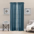 thumbnail image 1 of Ellis Curtain Portland Crushed Taffeta Rod Pocket Tailored Panel - 48x63", Blue, 1 of 2