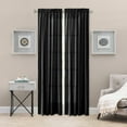 thumbnail image 1 of Ellis Curtain Portland Crushed Taffeta Rod Pocket Tailored Panel - 48x84", Black, 1 of 3