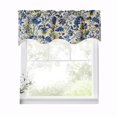 thumbnail image 1 of Ellis Curtain Regency Scallop Shaped 3" Rod Pocket Valances for Windows 50" x 15" Blue, 1 of 5