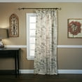 thumbnail image 1 of Ellis Curtain Script 100 Percent Fabric Perfect Decorative Classic Print Rod Pocket Panel Window Curtain - 48 x 84, Black, 1 of 2