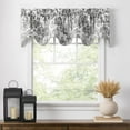 thumbnail image 1 of Ellis Curtain Victoria Park Toile High Quality Room Darkening Solid Color Lined Scallop Window Valance - 70 x16", Black, 1 of 3