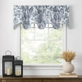 thumbnail image 1 of Ellis Curtain Victoria Park Toile Room Darkening Solid Color Lined Scallop Window Valance - 70 x15", Blue, 1 of 3