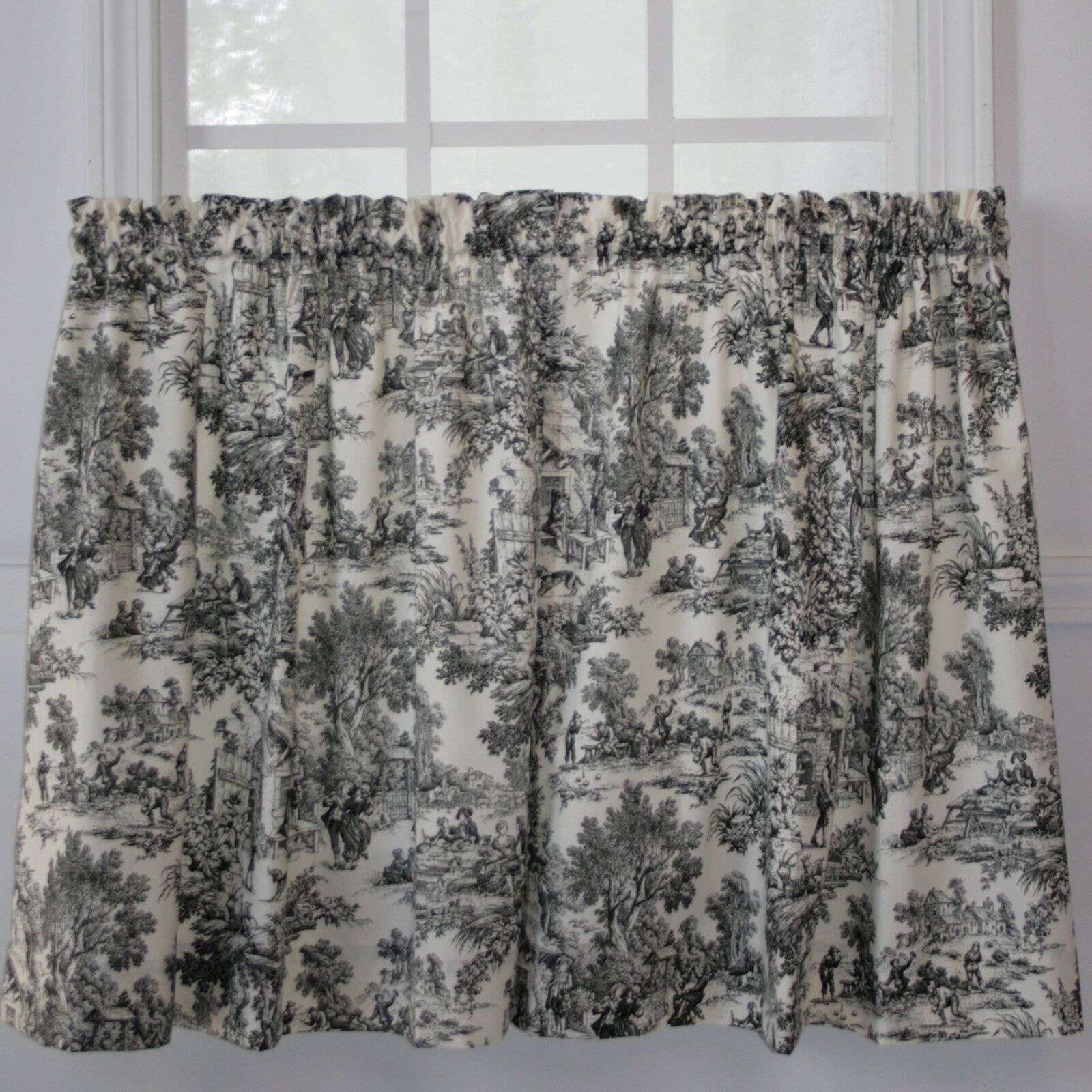 Victoria Park Black Cotton Room Darkening Window Curtains