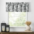 thumbnail image 1 of Ellis Curtain Victoria Park Toile Water Proof Room Darkening Blackout Tailored Window Valance - 70 x 12" Black, 1 of 3
