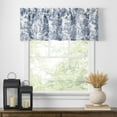 thumbnail image 1 of Ellis Curtain Victoria Park Toile Water Proof Room Darkening Blackout Tailored Window Valance - 70 x 12" Blue, 1 of 3