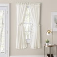 thumbnail image 1 of Ellis Home Classic Narrow Ruffle 2-Piece Natural Color Rod Pocket Curtain Panel, 80" X 72", 1 of 4