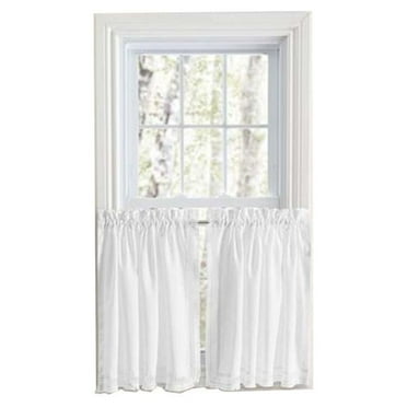 Ellis Curtain Brush Fringe Rod Pocket Tailored pairs with fringe - White