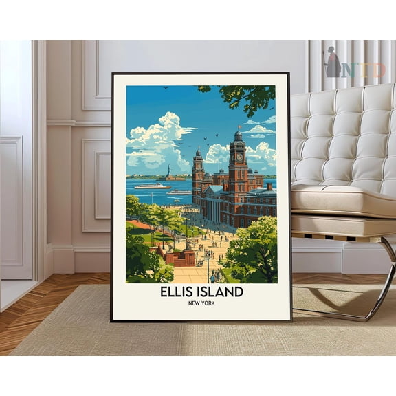 Ellis Island New York Historic Landmark Wall Art Photo Print Unframed Paper Print