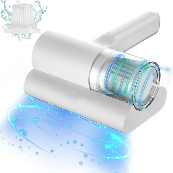 Ellis Kas Bed Vacuum Cleaner Handheld UV Deep Mattress Vacuum Cleaner with HEPA Filter Effectively Clean Up for Pillows, Sheets, Mattresses, Sofas, Plush Toys and Other Fabric Surfaces