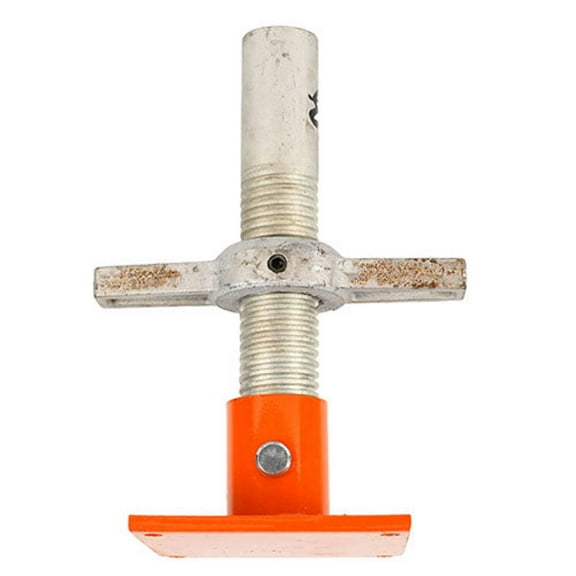 Ellis Manufacturing Co. 10K Leg Shore Frame Leveling Screw Jack - 12" Acme Screw - 3/8" Steel Base Plate