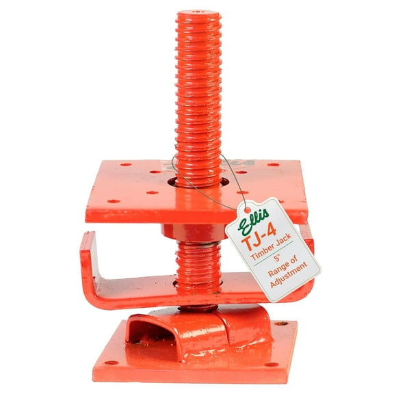 Ellis Manufacturing Timber Jack – Adjustable Post for House Leveling, Basement Support, Joist Lift, Crawl Space Shoring, Screw Support Beam, 5" Range, 15,000 lbs Capacity