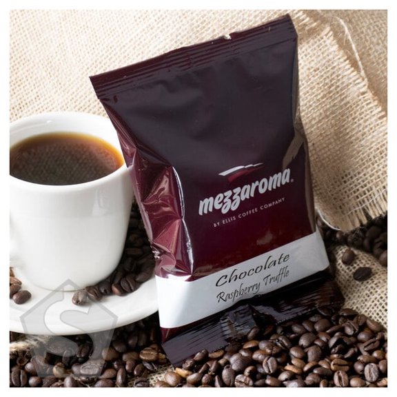 Ellis Mezzaroma 2.5 oz. Chocolate Raspberry Truffle Coffee Packet - 24/Case