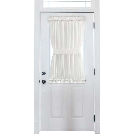 Ellis Stacey 1.5" Rod Pocket High Quality Fabric Solid Color Door Panel 41"x26" Ice Cream