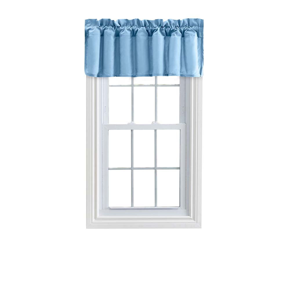 Stacey Slate Blue Polyester Cotton Rod Pocket Valance 42" x 13"