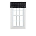 thumbnail image 1 of Ellis Stacey Solid Color Window 1.5" Rod Pocket High Quality Fabric Ruffled Filler Valance 54"x13" Black, 1 of 2