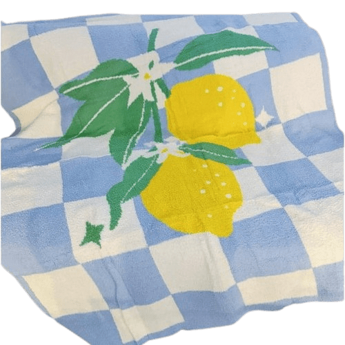 Ellison+Young Lemon Drop Gingham Blanket - Soft & Sweet Throw