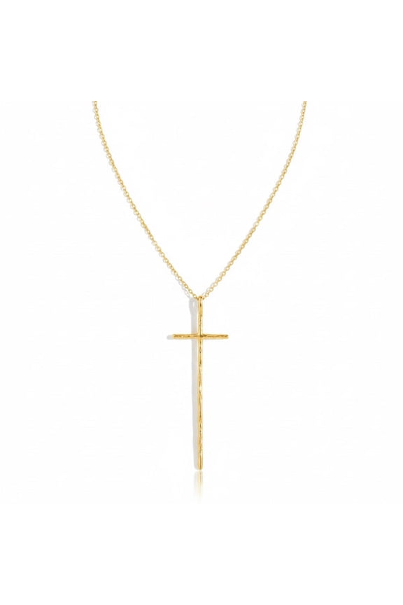 Ellison + Young Minimal Vertical Cross Necklace