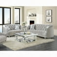 thumbnail image 1 of Modern Grey 2-piece Living Room Set (85x63x36 inches, Tufted, Grey Fabric), 1 of 11