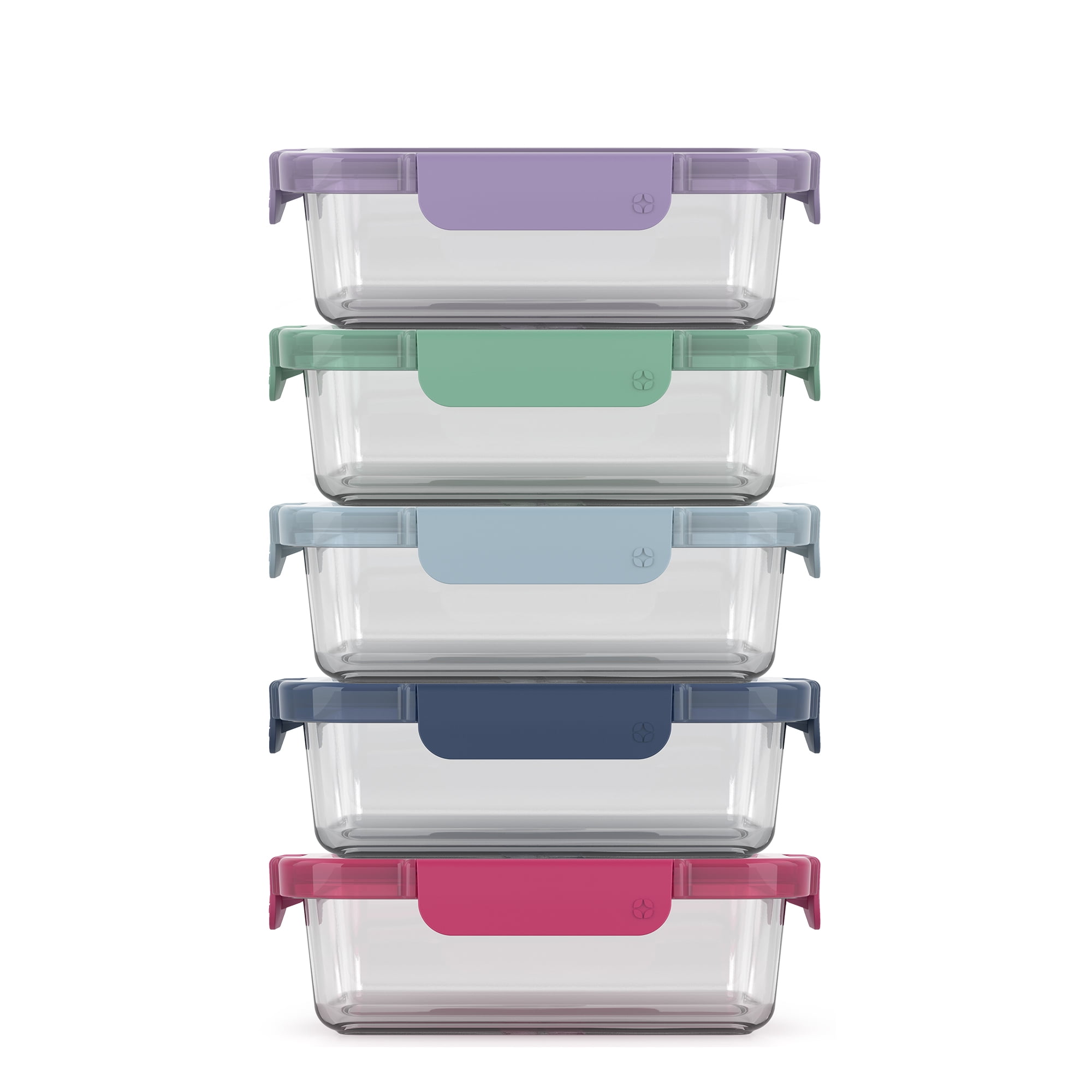 Ello Colorlock 3.4 Cup 10pc Glass Meal Prep Set