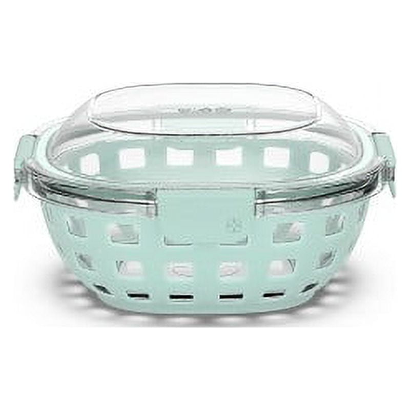 Ello 5.5 Cup Glass Lunch Bowl Mint, White