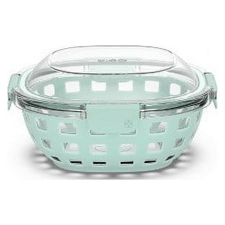 Ello 5.5 Cup Glass Lunch Bowl Mint, White