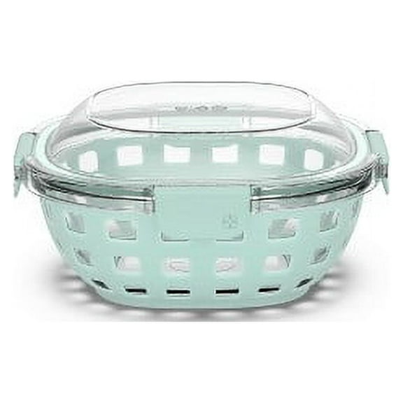 Ello 5.5 Cup Glass Lunch Bowl Mint, White