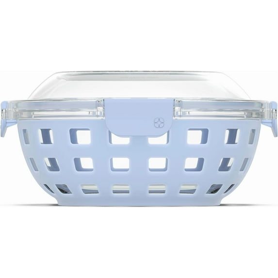 Ello Blue Glass Airtight Grain Food Storage Container