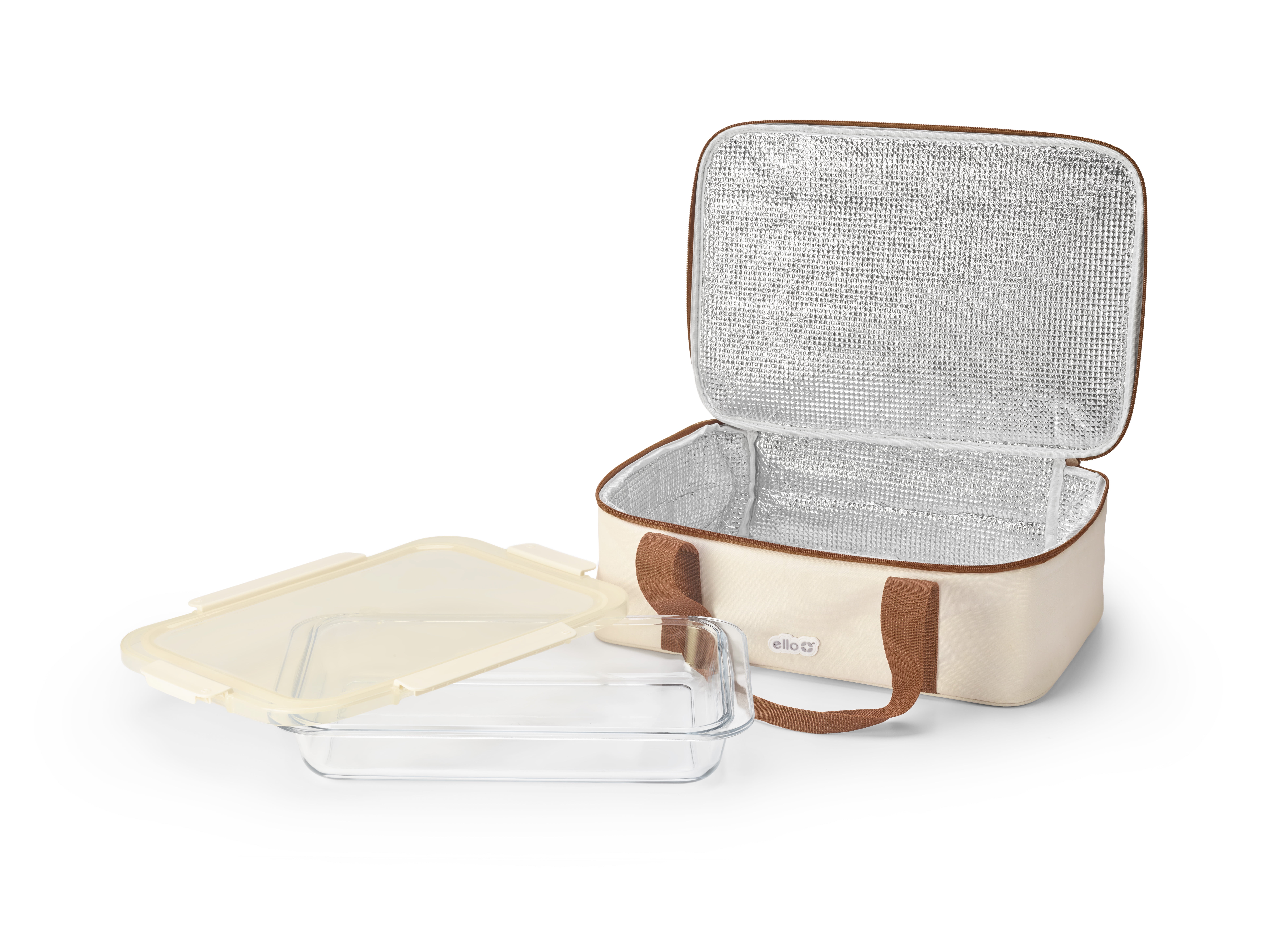 Ello Color Lock 9X13 Glass Baker with Carrier, Cream - Walmart.com