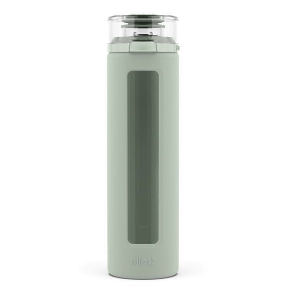 Ello Clara 20oz Glass Water Bottle with Silicone Sleeve