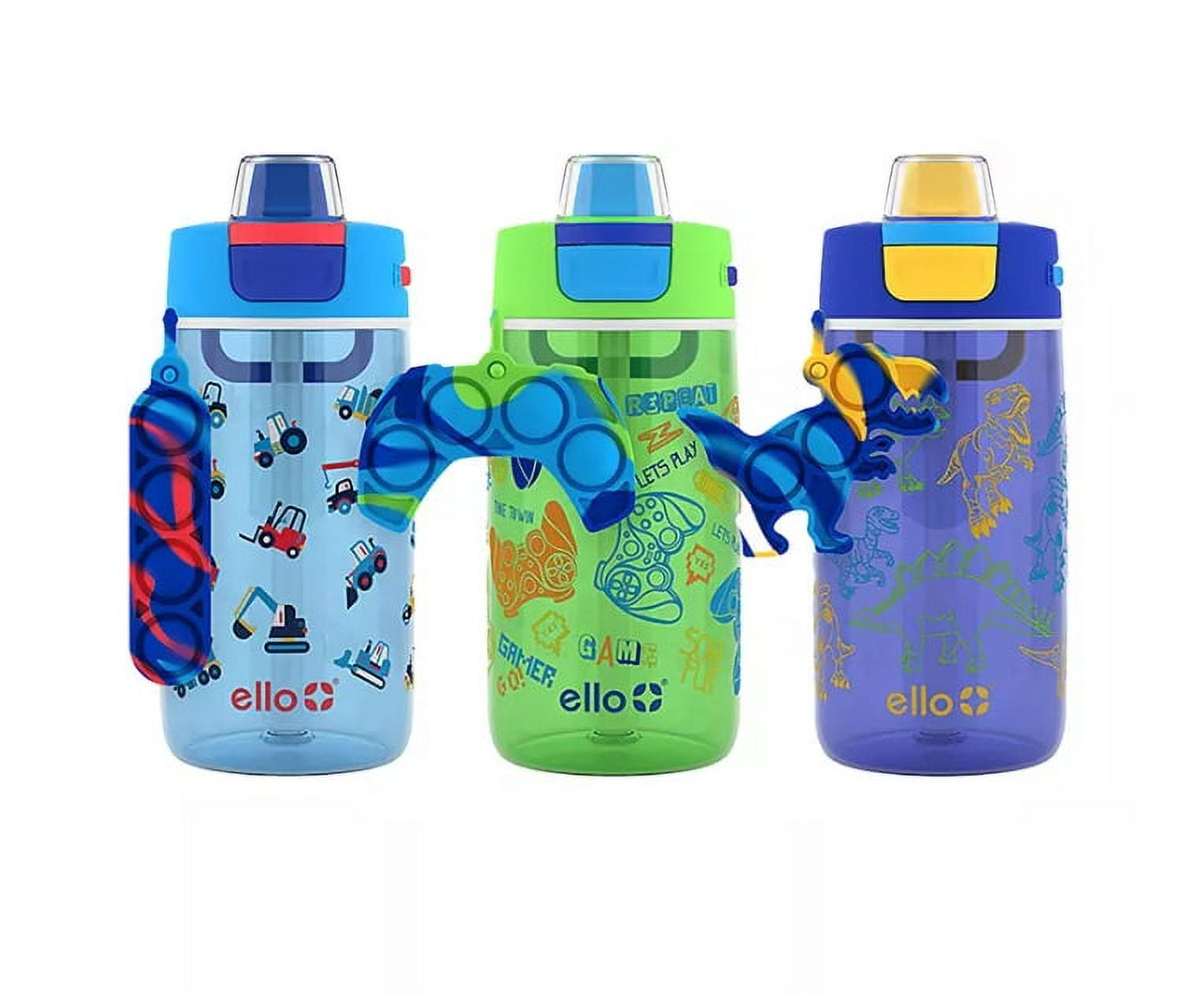 Ello 12oz Stainless Steel Colby Kids' Water Bottle Teal/Green