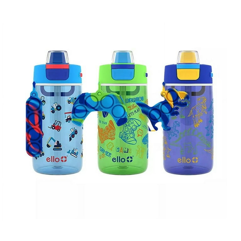 Ello Colby Pop! 14oz Tritan Kids Monster Mania Water Bottles with