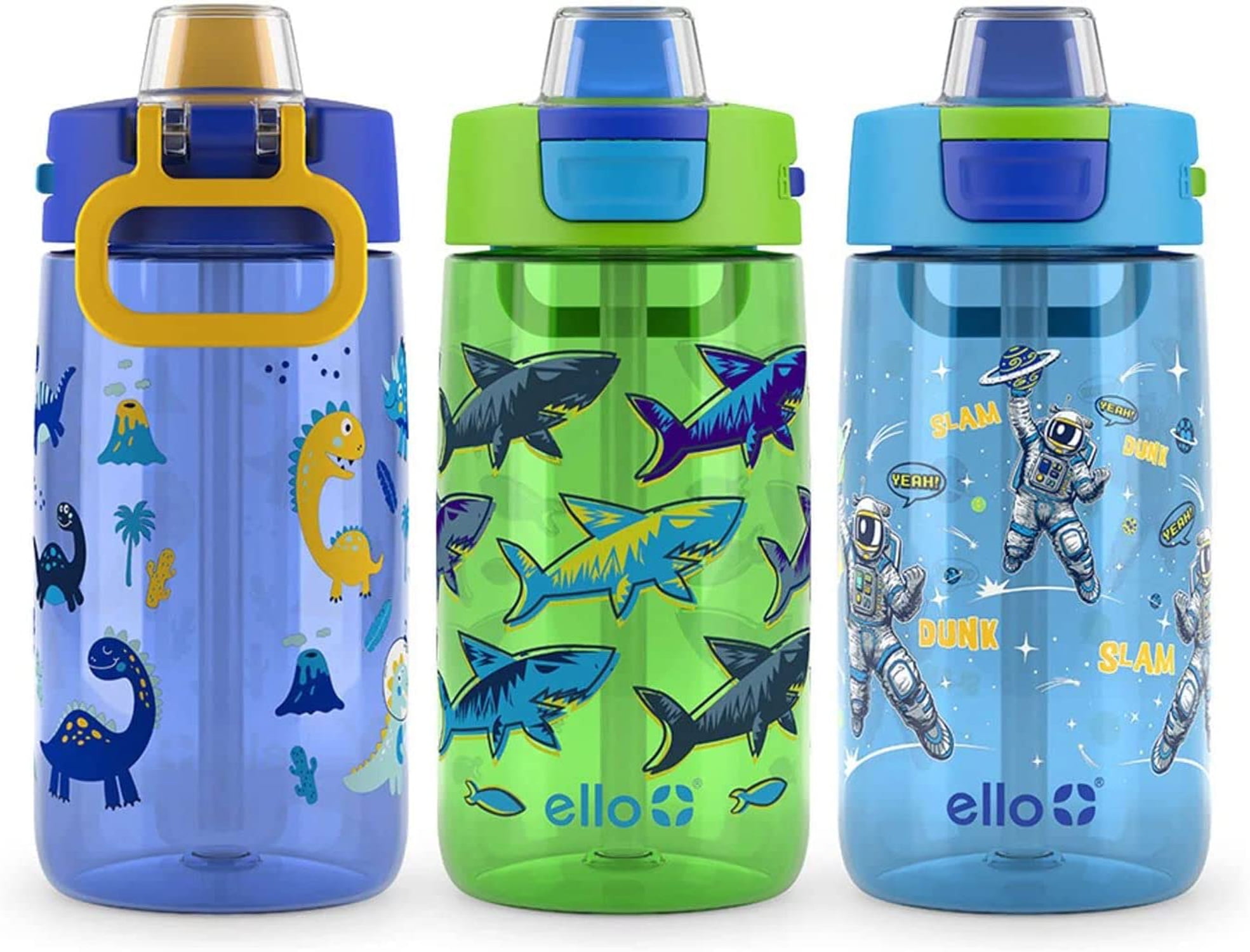 Ello Colby Pop! 14oz Tritan Kids Sweet Escape Water Bottles with Fidget  Toy, 3-Pack 