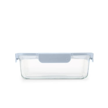Ello Color Lock 5-Cup Glass Rectangle Food Storage Container