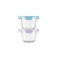 thumbnail image 1 of Ello Color Lock Clear Glass Leak-Proof Food Storage Container (2 Count), 1 of 7