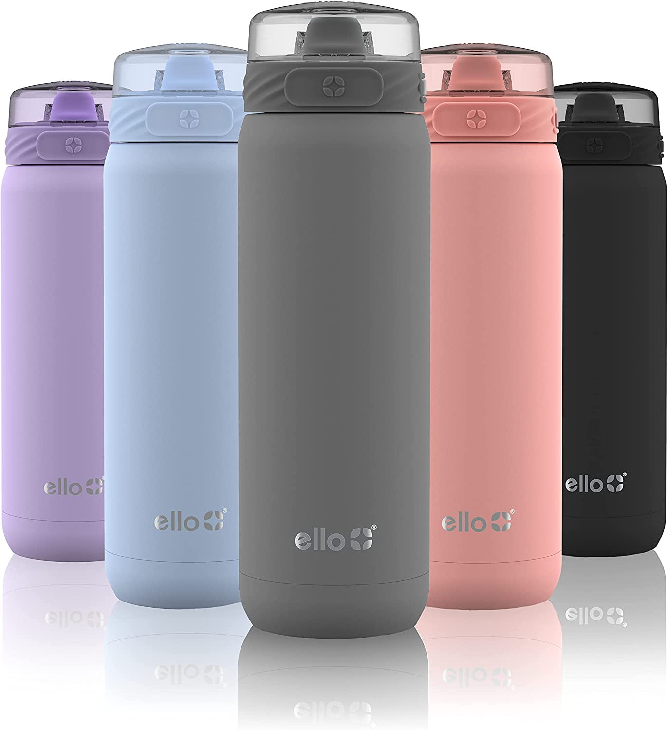 Ello Cooper 22oz Stainless Steel Water Bottle with Straw and Carry ...