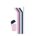 thumbnail image 1 of Ello Impact Silicone Fold & Store Straws with Carry Case, 4 Piece, June Breeze, 1 of 5