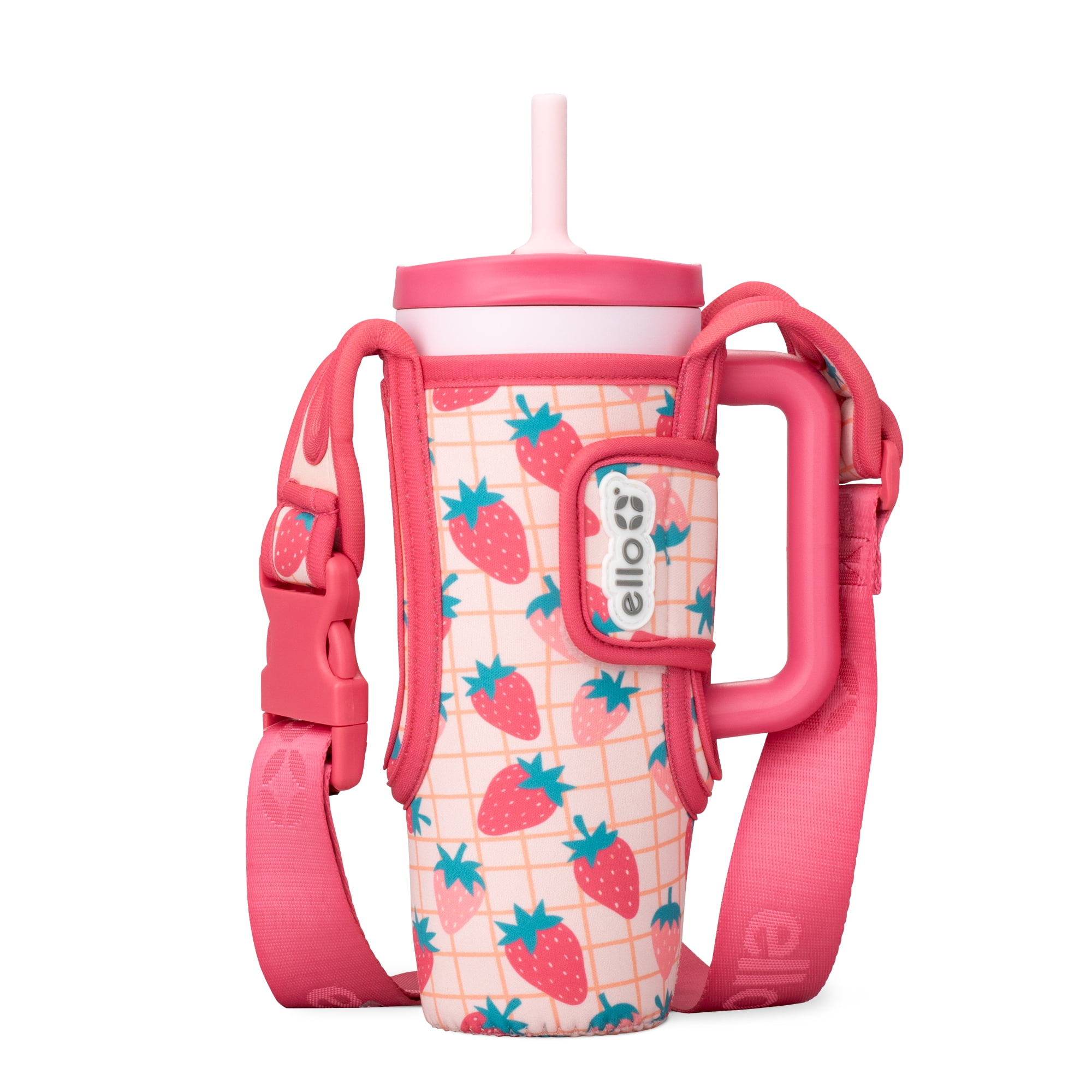 Ello EasySling Tumbler - Strawberry Neoprene Sling - Walmart.com