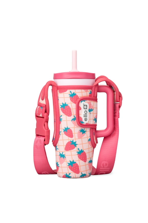 Ultra Clean 24oz Insulated Leak-Proof Lid Tumbler with Sling, Strawberries